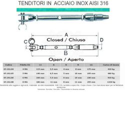 TENDITORI IN  ACCIAIO INOX...