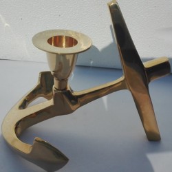 Portacandela in Ottone Lucido