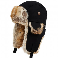 Black & Faux Fur Hat